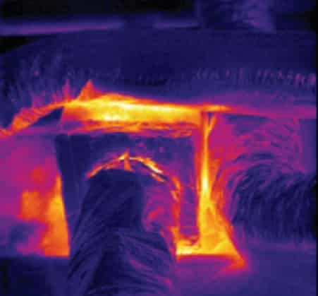 Air Leak in Duct Thermal Imaging