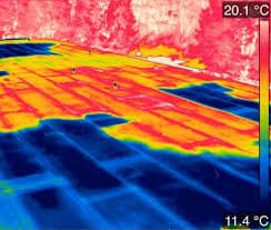 Inspection thermographique infrarouge pour le toit