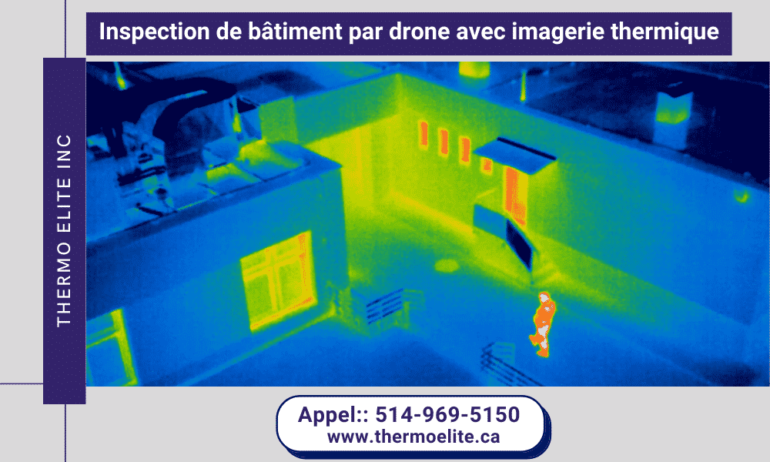 Inspection des bâtiments de drones avec imagerie thermique